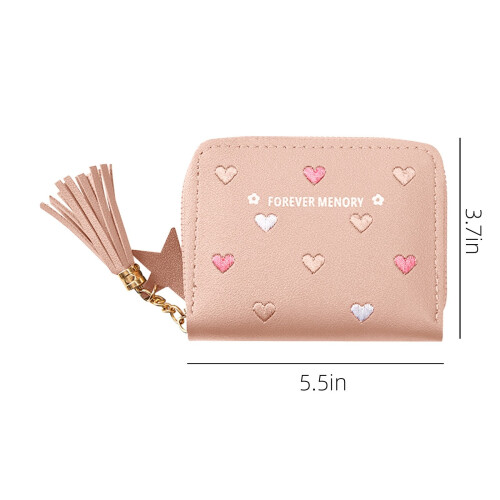 Women's Slim RFID-Blocking Bifold Wallet with Zipper Coin 2