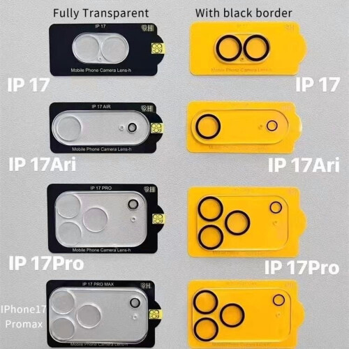 iPhone 17 και σειρά 16, διαφανής μεμβράνη πλήρους κάλυψης 3D για φακούς 2