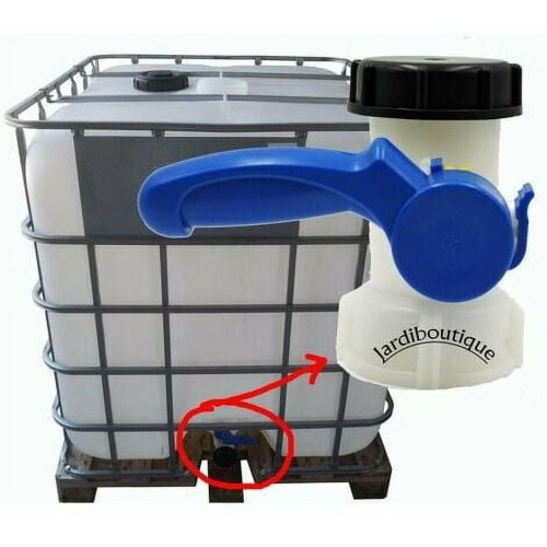IBC-ventil 1000L2" plastfjärilsventil DN40 1