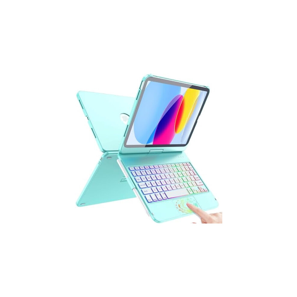 Touch Keyboard Case For Ipad 11Th And 10Th Gen 360 Rotate 962125992045