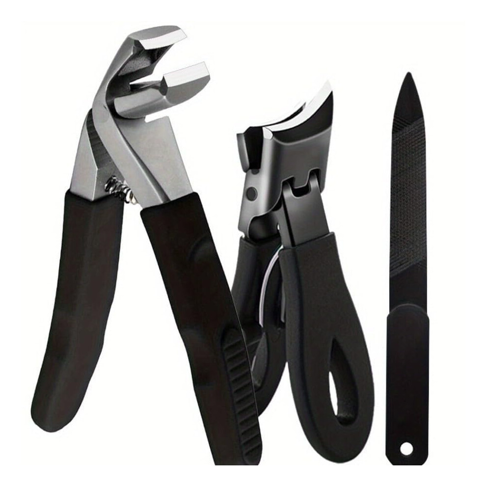 Heavy Duty Toenail Clippers for Seniors Wide Jaw 1 Set