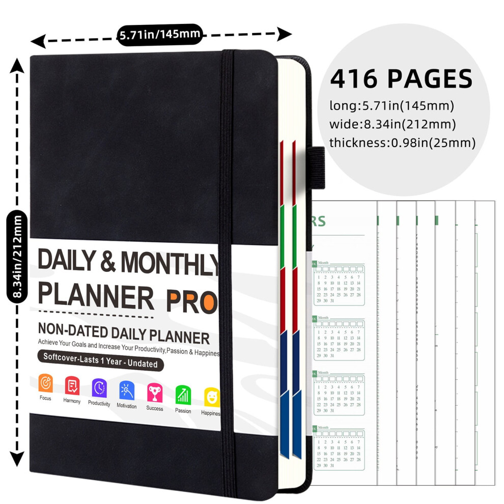 Bill Tracker Notebook Undated 416 Pages Hardcover Black-image-OPC-PW8PQB5-NEW
