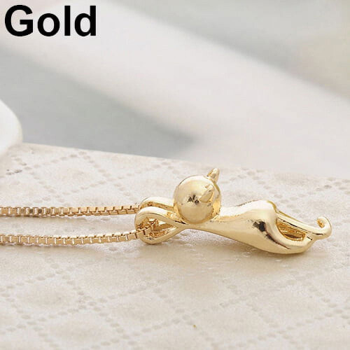 Collier pendentif chat en argent sterling (1 pièce) 1