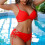 Ensemble bikini deux pièces dos nu uni pour femme 6