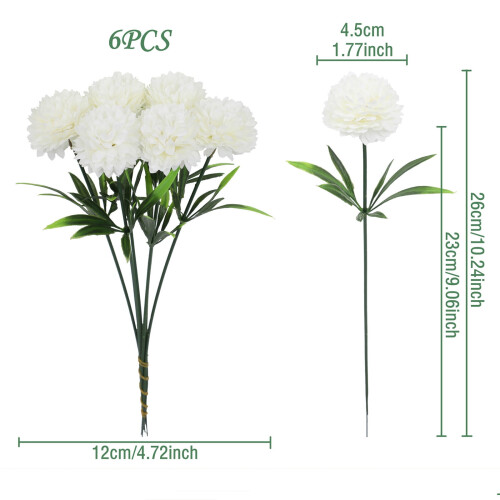 Fiori di ortensia artificiali realistici per interni ed esterni, 1 stelo 2