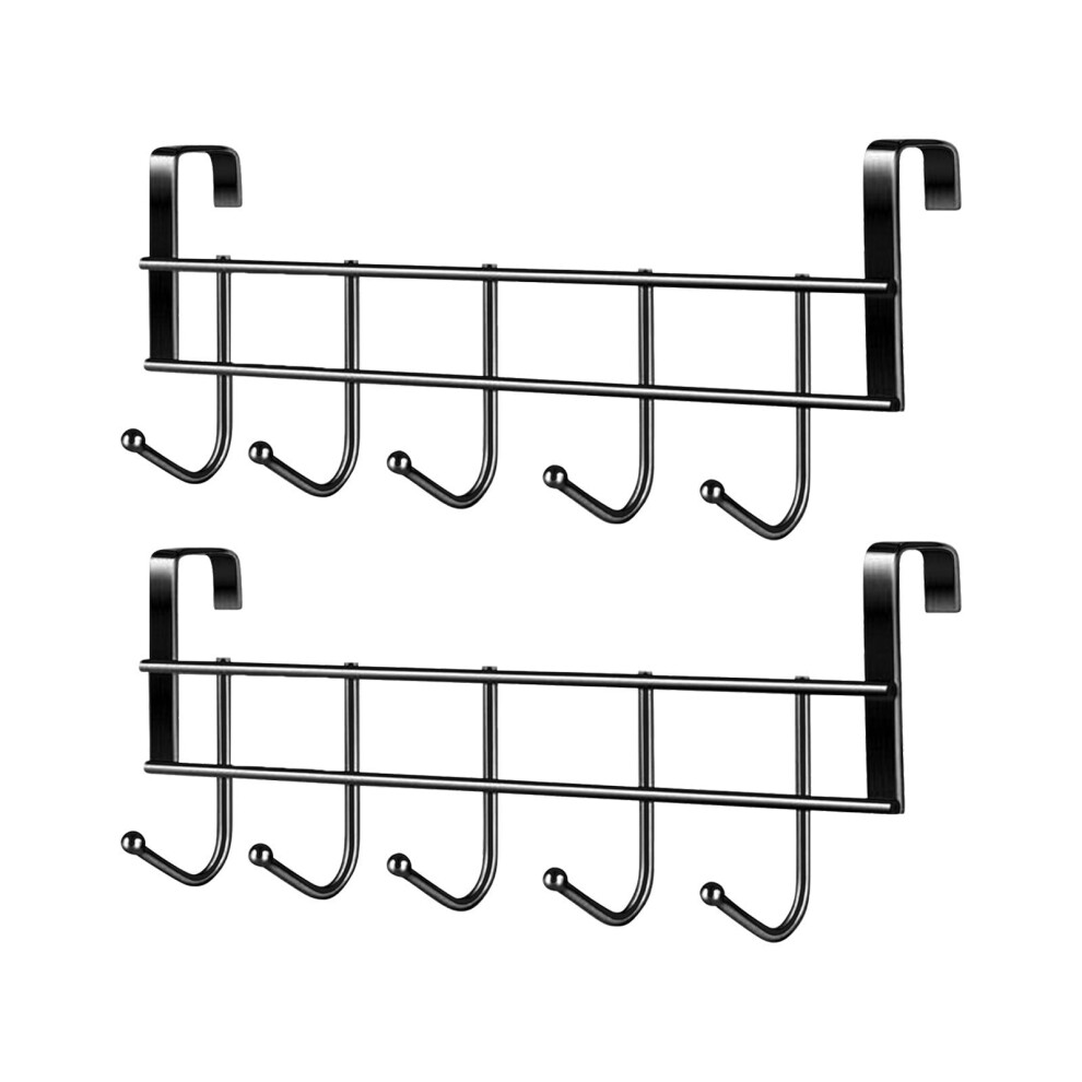 Over-The-Door Coat Hook Rack Stainless Steel 2 Pack 962125431780