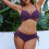 Ensemble bikini deux pièces dos nu uni pour femme 4