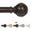 Varão de cortina de bronze estilo fazenda, resistente, de 91 a 224 cm (36 a 88 polegadas). 1