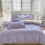 Juego de ropa de cama de algodón morado de 4 piezas 1