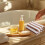 Serviettes de bain à rayures 13 x 29 pouces 4