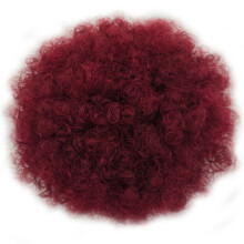 Extensie de coadă de cal Afro Puff, păr uman creț și scurt