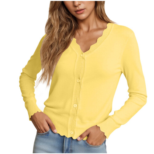 Women's Fall Cardigan Sweater Lightweight Open-Front 1