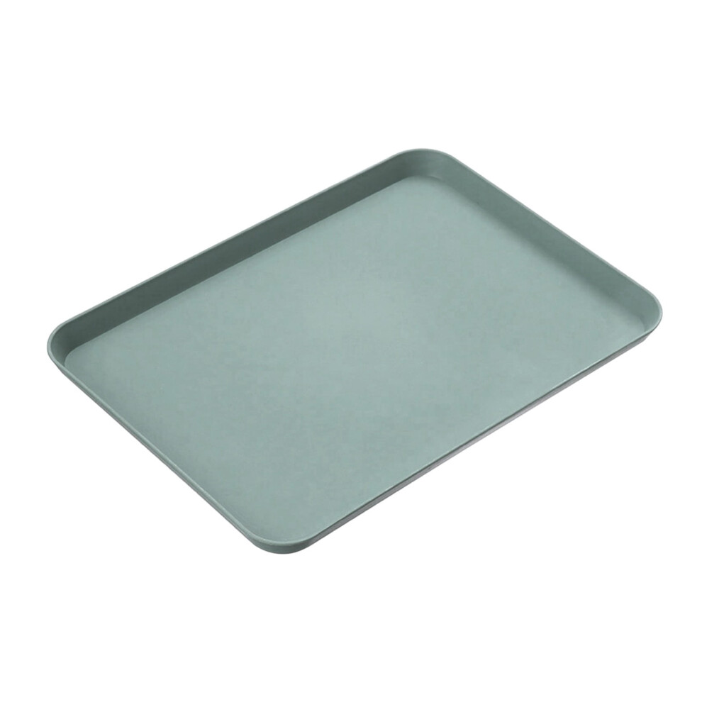 Blue plastic serving tray rectangular small