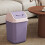 Swing Top Trash Can Purple Plastic 12L 4