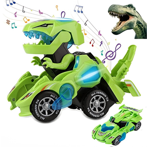 Legetøjsbil med LED-lys og musik til børn 3-6 år Grøn