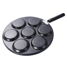 Non-Stick 7-Hole Frying Pan Aluminum Griddle 11.8 Inch