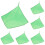Panos de prato e de limpeza verdes, macios e absorventes, quadrados. 1