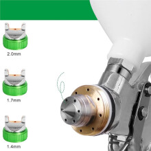Futter-Paint-Spritzpistolen-Kit mit 4 Austauschbaren Düsen 1.4/1.7/2.0/2.5mm, Hochatomisierender Pneumatischer Farbsprüher