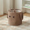 Cloth Laundry Basket Foldable Coffee Brown 10.24 in 5