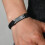 Pulseira de couro masculina, presente de confirmação para adolescente. 7