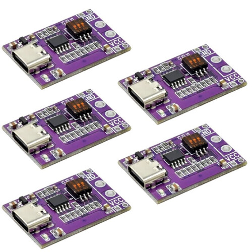 5pcs PD/QC/AFC Fast Charge Decoy Trigger Support 5V 9V 12V 15V 20V Fixed Voltage Output Electronic Module