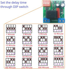 1-480Min Einstellbarer Timer für die Hausautomation  AC 110V 220V Einfacher Zeitverzögerungsrelais Einschaltverzögerung AUS-Schalter