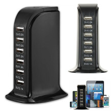Ładowarka wieżowa USB 30 W z 6 portami do iPhone'a, iPada i Samsunga
