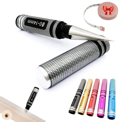 Perfurador manual de aço de 0 a 14 mm (1-2/3 polegadas) preto