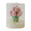 Blomsterformet duftlys i kopp, rosa, 1-pakning 1