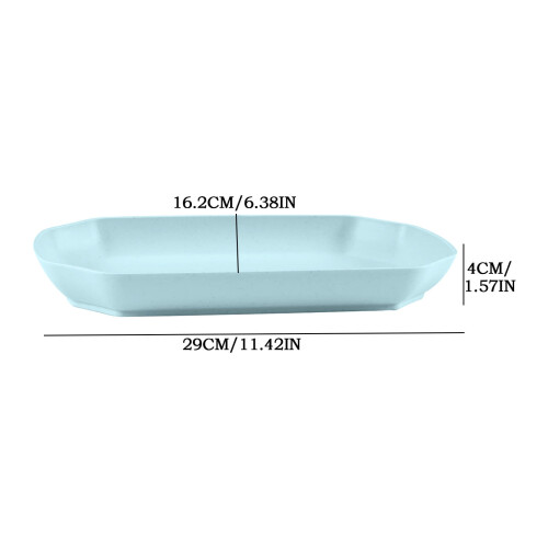 Octagonal plastic serving tray non-slip 1 piece 2
