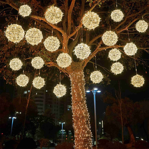 Sfera di Natale solare bianca a LED per esterni (1 pezzo)