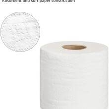 Papier toilette blanc ultra résistant double épaisseur, pour fosses septiques, 286 feuilles par rouleau - 36 rouleaux