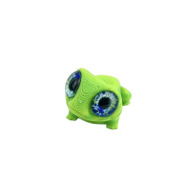 Conjunto de 3 peças de figuras de sapo de olhos grandes impressas em 3D