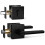Sort dørhåndtag og deadbolt-låsesæt HD1601-D105-DB1SET 1