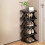 Foldable plastic shoe rack multi-layer stackable 3-tier 1