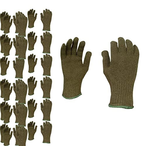 Γάντια FB-C3700A/L από μαλλί με επένδυση πράσινου χρώματος, μεγάλα, συσκευασία των 12