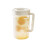Wasserkrug mit Deckel, 2 l, mattiert, klar 1