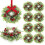 Mini-Kerzenringe aus grünem Buchsbaumholz, 7,6 cm, 8er-Pack 1
