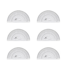 Clear Plastic Protractor 180 Degree 10 pcs
