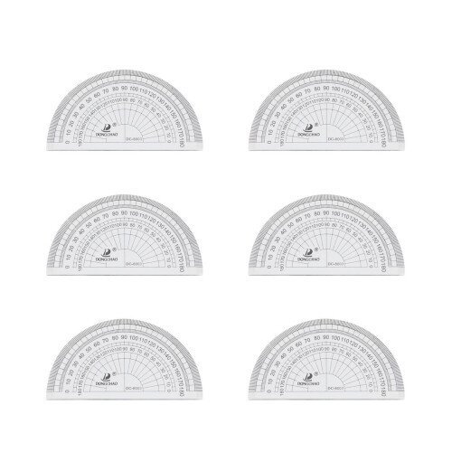 Clear Plastic Protractor 180 Degree 10 pcs