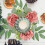 Guirlanda de rosas com velas, flores e folhas de seda, 27 cm (10,6 polegadas) 2