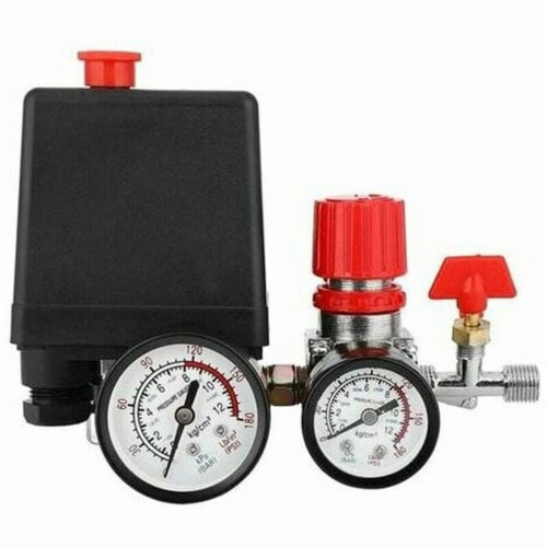 Luftkompressor trykafbryder med måler og regulator