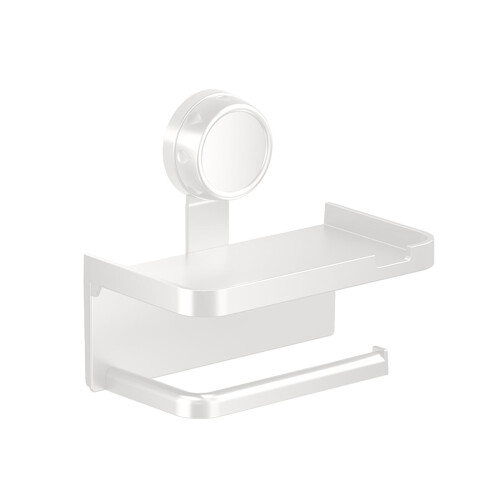 White Suction Cup Bathroom Organizer Two-Tier 1 Pack 1