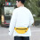 Bolsa transversal amarela para cintura, ajustável. 5
