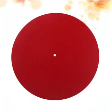 Anti-Static Red Turntable Mat Wool Pad Non-Slip Grooves