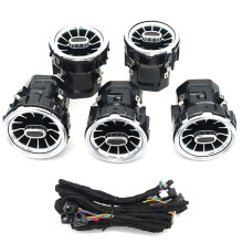 Car Front LED Air Outlet Vents Turbine Nozzle Ambient Light Decorative for - C Class W205 GLC 2015-2021