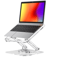 Laptopständer aus Acryl, verstellbar, zusammenklappbar, 360 drehbar