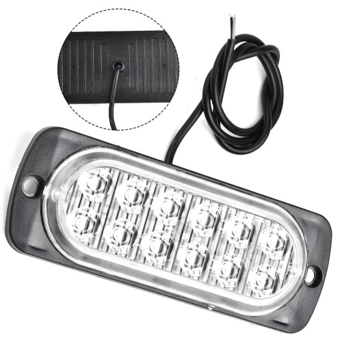 Λάμπα ασφαλείας LED DC12V λευκή 12 τεμάχια 36W