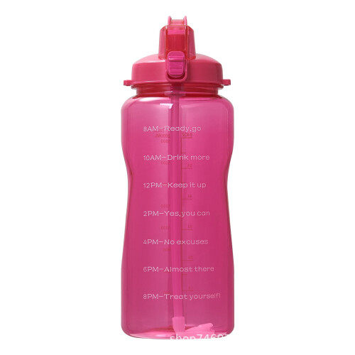 Garrafa de água sem BPA com canudo, 2200ml