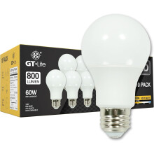 Lâmpadas A19 de luz branca suave 3000K com base E26 - Pacote com 10 unidades
